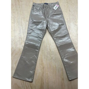 NWT Citizens Of‎ Humanity Isola Cropped Boot Recycled Leather Tan Jeans Size 25